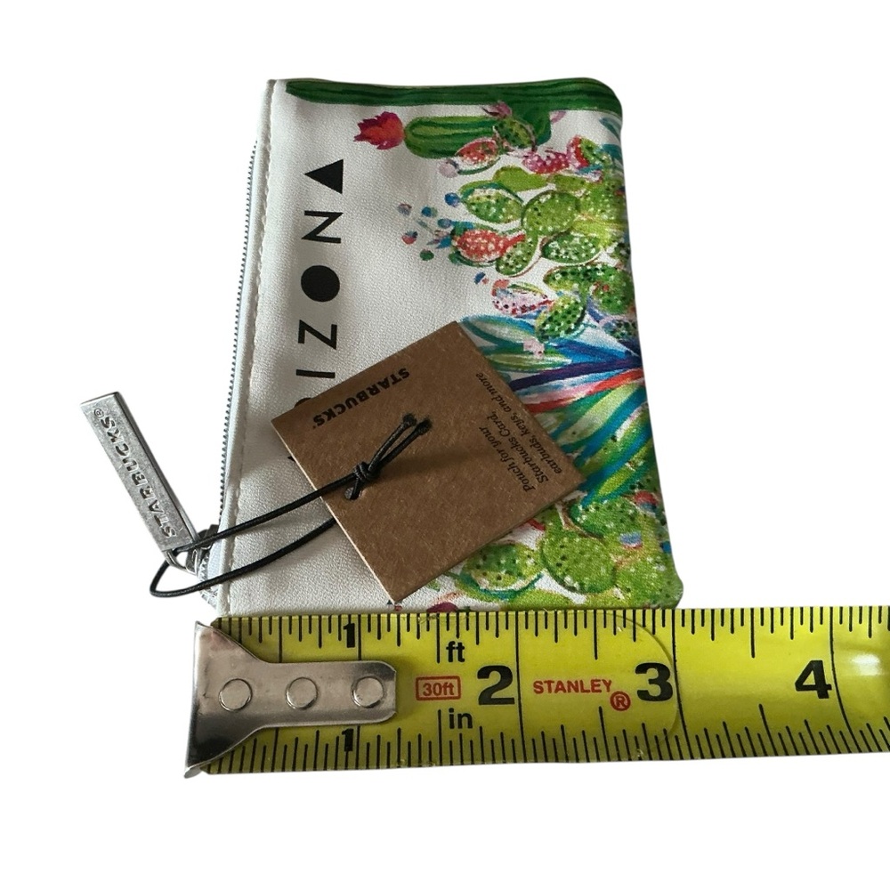 Starbucks Arizona dessert garden coin purse with key ring ,zipper New - Picture 5 of 5